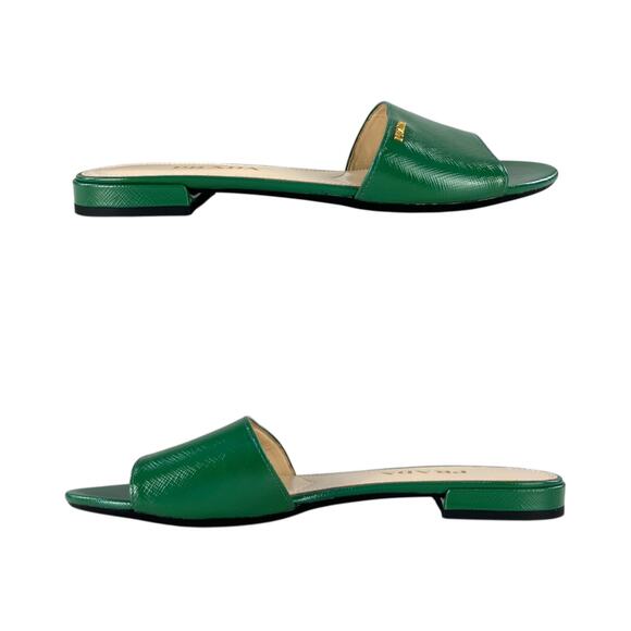Prada Saffiano Leather Sandals - Picture 2 of 7